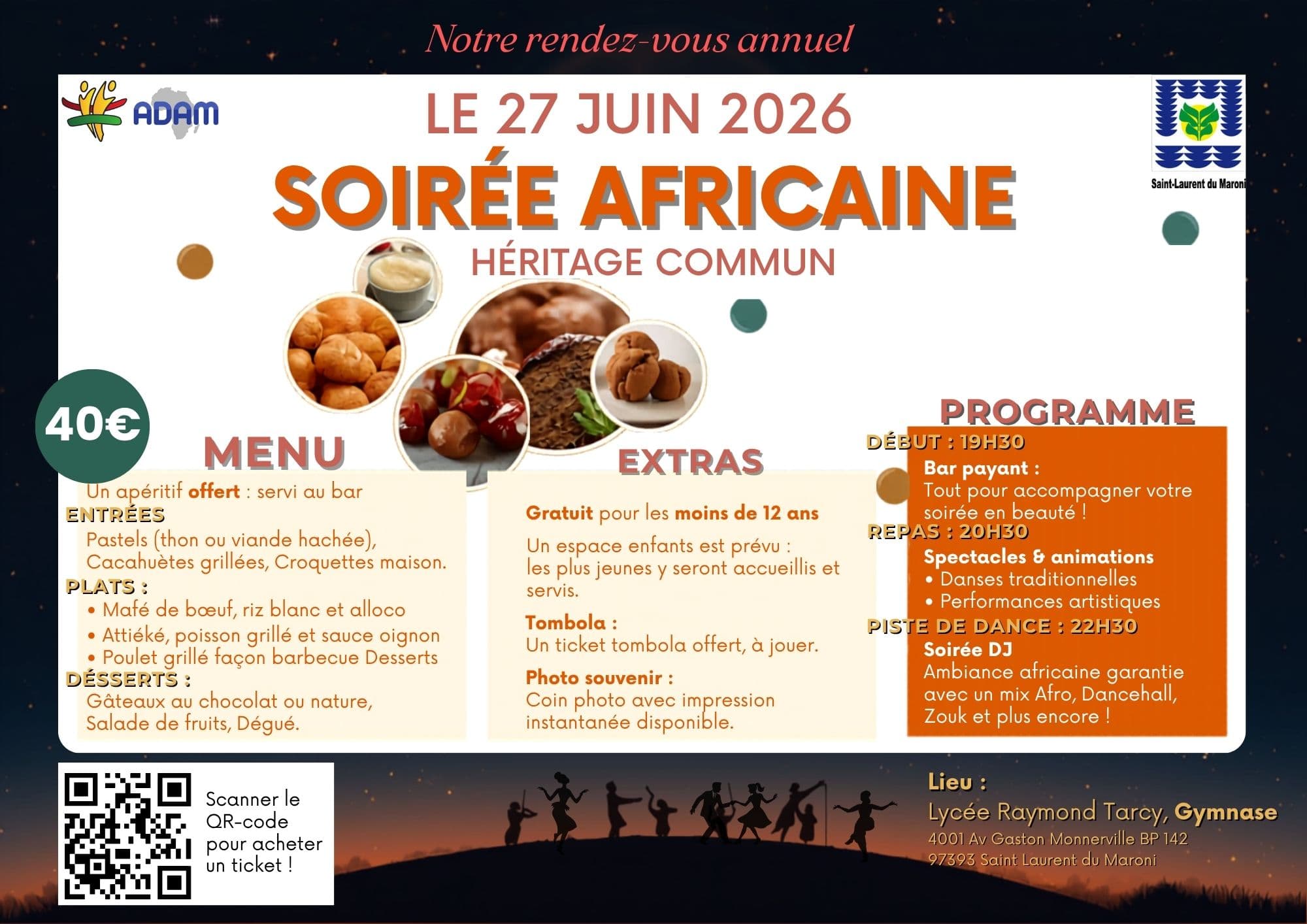 Affiche de Soirée Africaine 2026